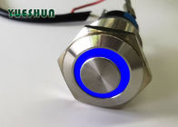 interruptor de tecla iluminado 16mm, interruptor de tecla de aço inoxidável de alumínio