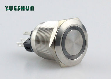 China O diodo emissor de luz de travamento impermeável da tecla iluminado, Metal o interruptor de tecla de 6 Pin fábrica