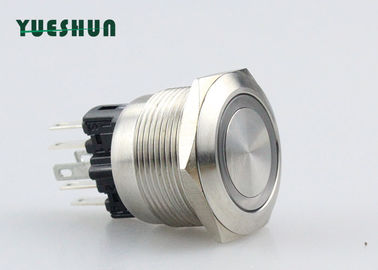 China Tipo tecla momentânea do anel do diodo emissor de luz, interruptor momentâneo da tecla de 22mm fábrica