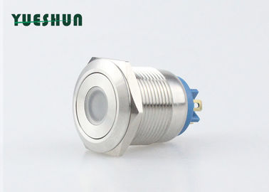 China Liga de prata terminal 1NO do Pin do interruptor de tecla 19mm da montagem do painel do diodo emissor de luz fábrica
